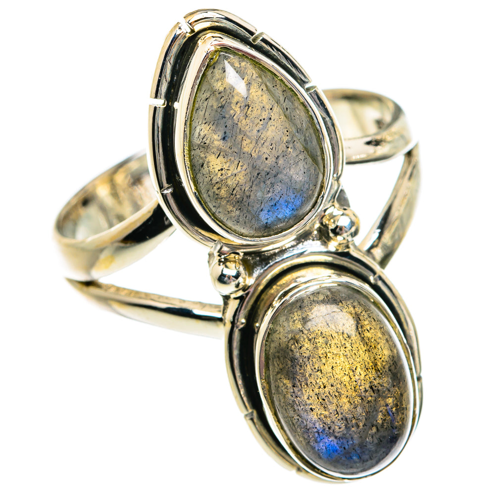 Labradorite Rings handcrafted by Ana Silver Co - RING80912