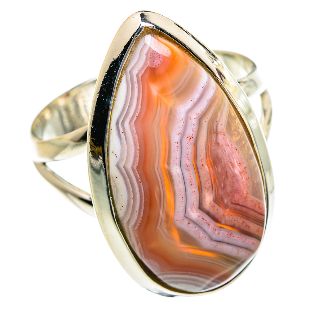 Crazy Lace Agate Rings handcrafted by Ana Silver Co - RING80918