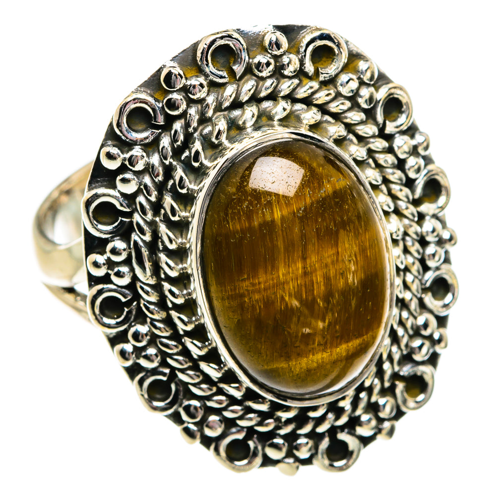 Tiger Eye Rings handcrafted by Ana Silver Co - RING80919 - Photo 2