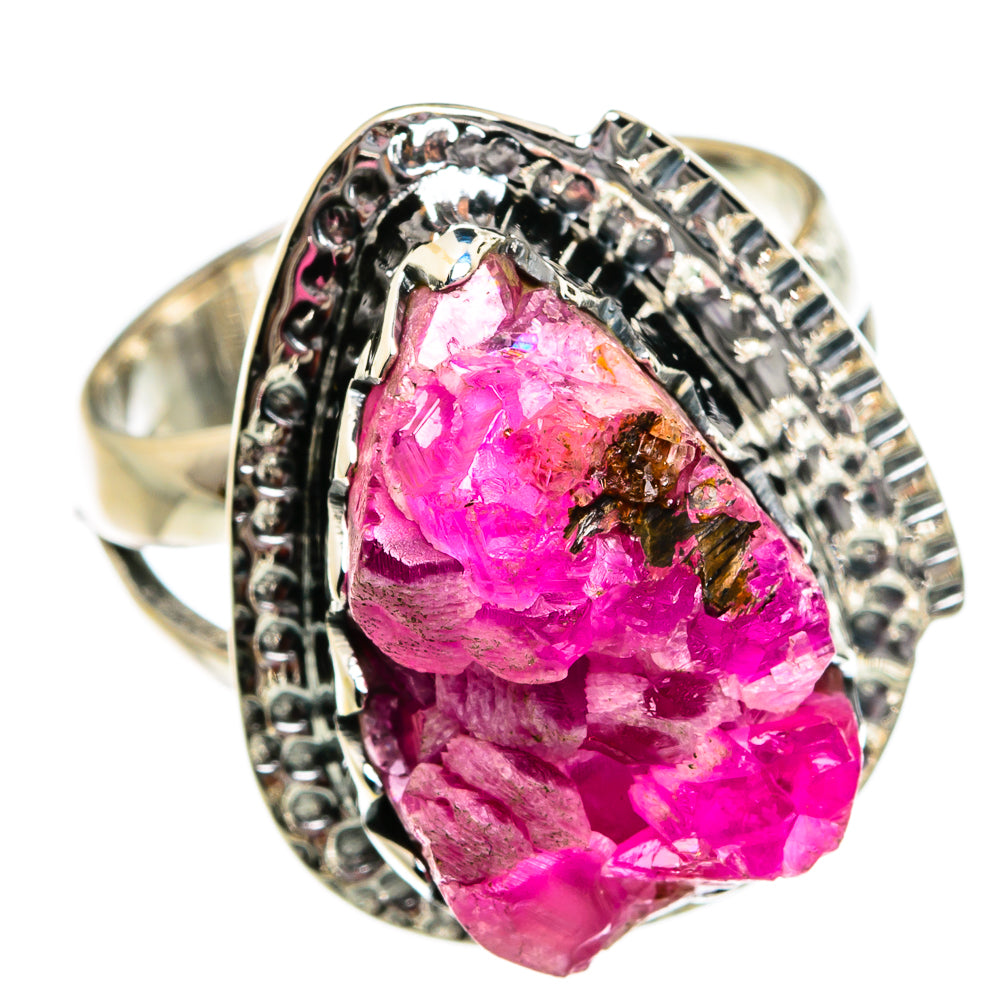 Pink Quartz Crystal Rings handcrafted by Ana Silver Co - RING80924
