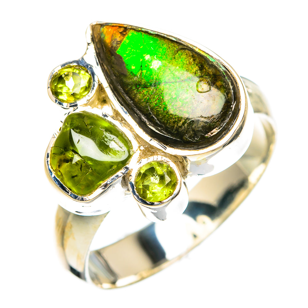Ammolite Rings handcrafted by Ana Silver Co - RING80954