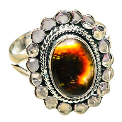 Mexican Fire Agate Rings handcrafted by Ana Silver Co - RING80959