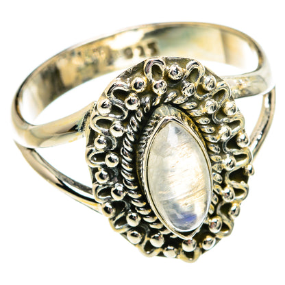 Rainbow Moonstone Rings handcrafted by Ana Silver Co - RING80971