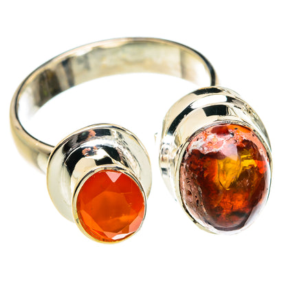 Mexican Fire Opal Rings handcrafted by Ana Silver Co - RING80972