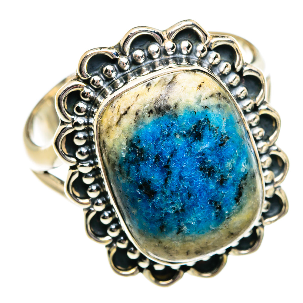 K2 Blue Azurite Rings handcrafted by Ana Silver Co - RING80981 - Photo 2