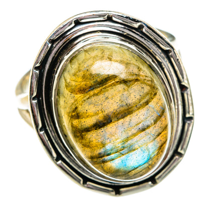 Labradorite Rings handcrafted by Ana Silver Co - RING80985