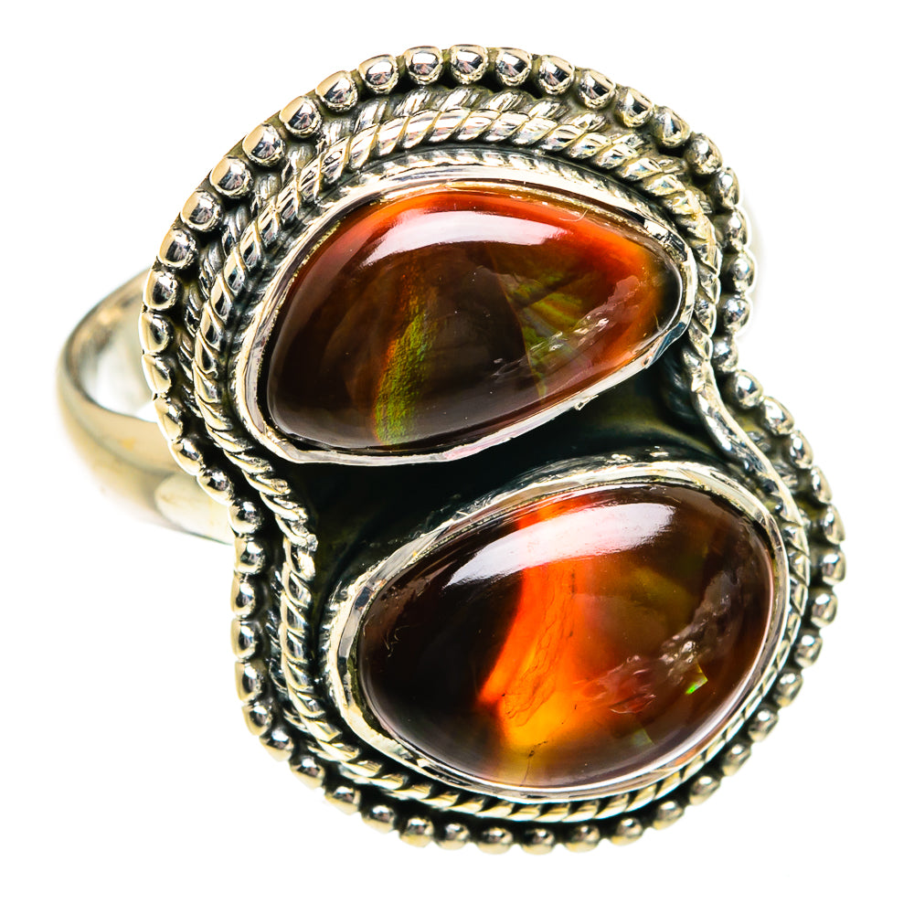 Mexican Fire Agate Rings handcrafted by Ana Silver Co - RING80994