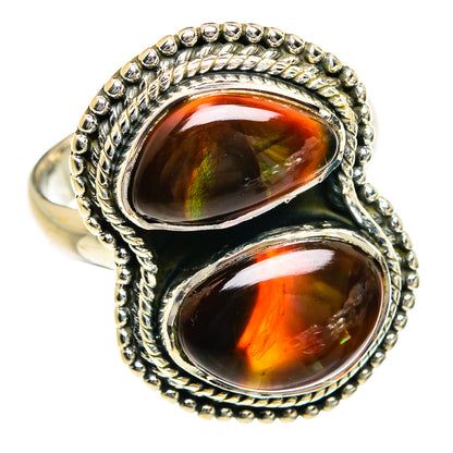 Mexican Fire Agate Rings handcrafted by Ana Silver Co - RING80994