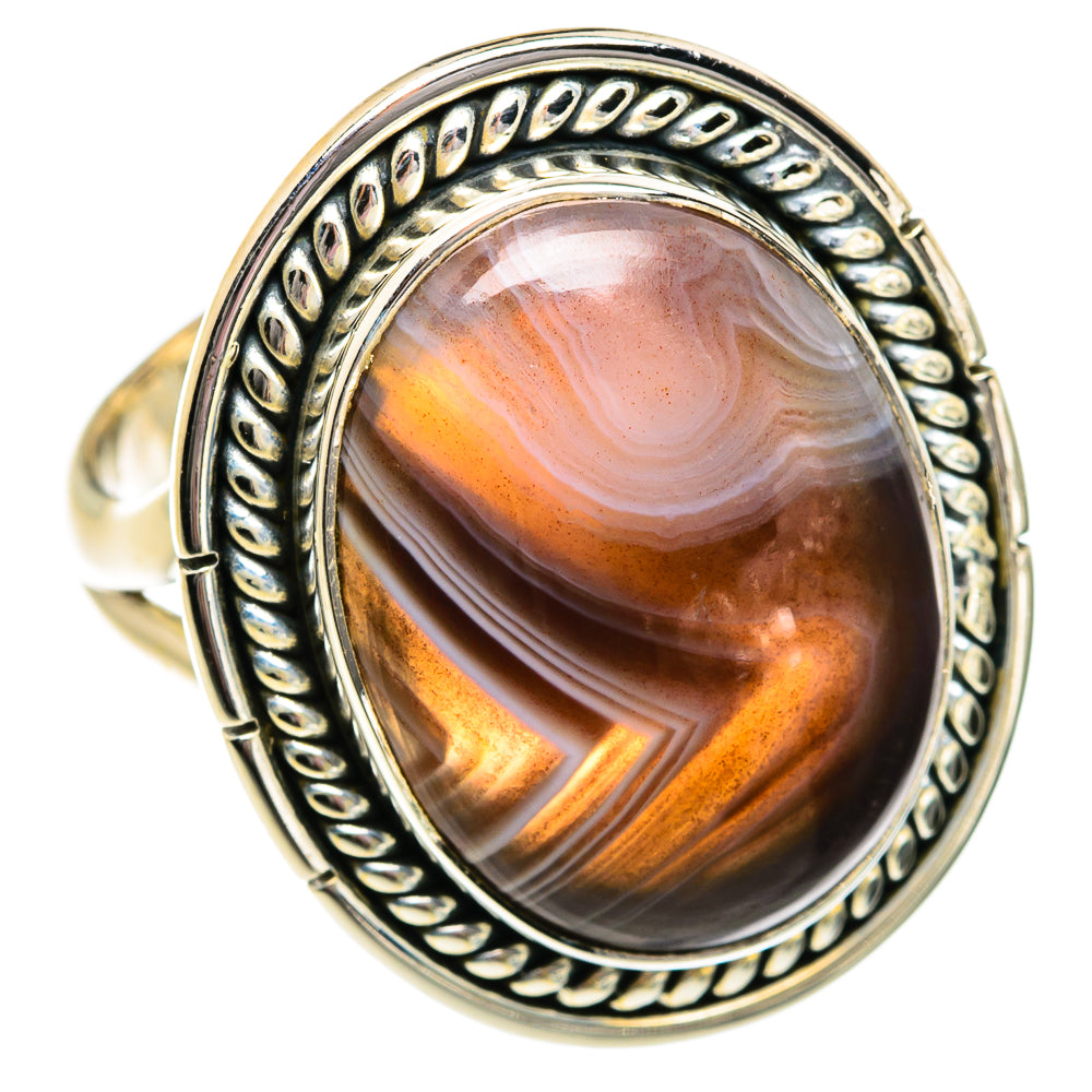 Botswana Agate Rings handcrafted by Ana Silver Co - RING80995