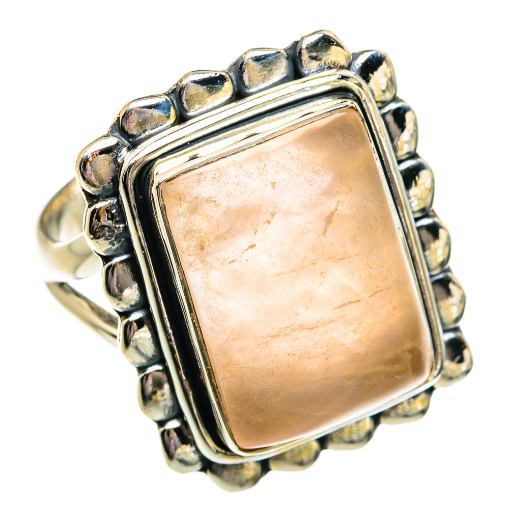 Rose Quartz Rings handcrafted by Ana Silver Co - RING80999