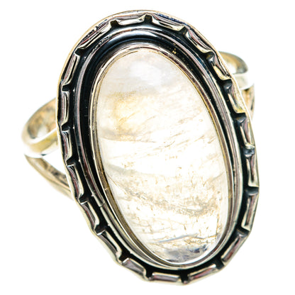 Rainbow Moonstone Rings handcrafted by Ana Silver Co - RING81005