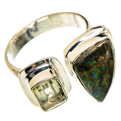 Ammolite Rings handcrafted by Ana Silver Co - RING81025