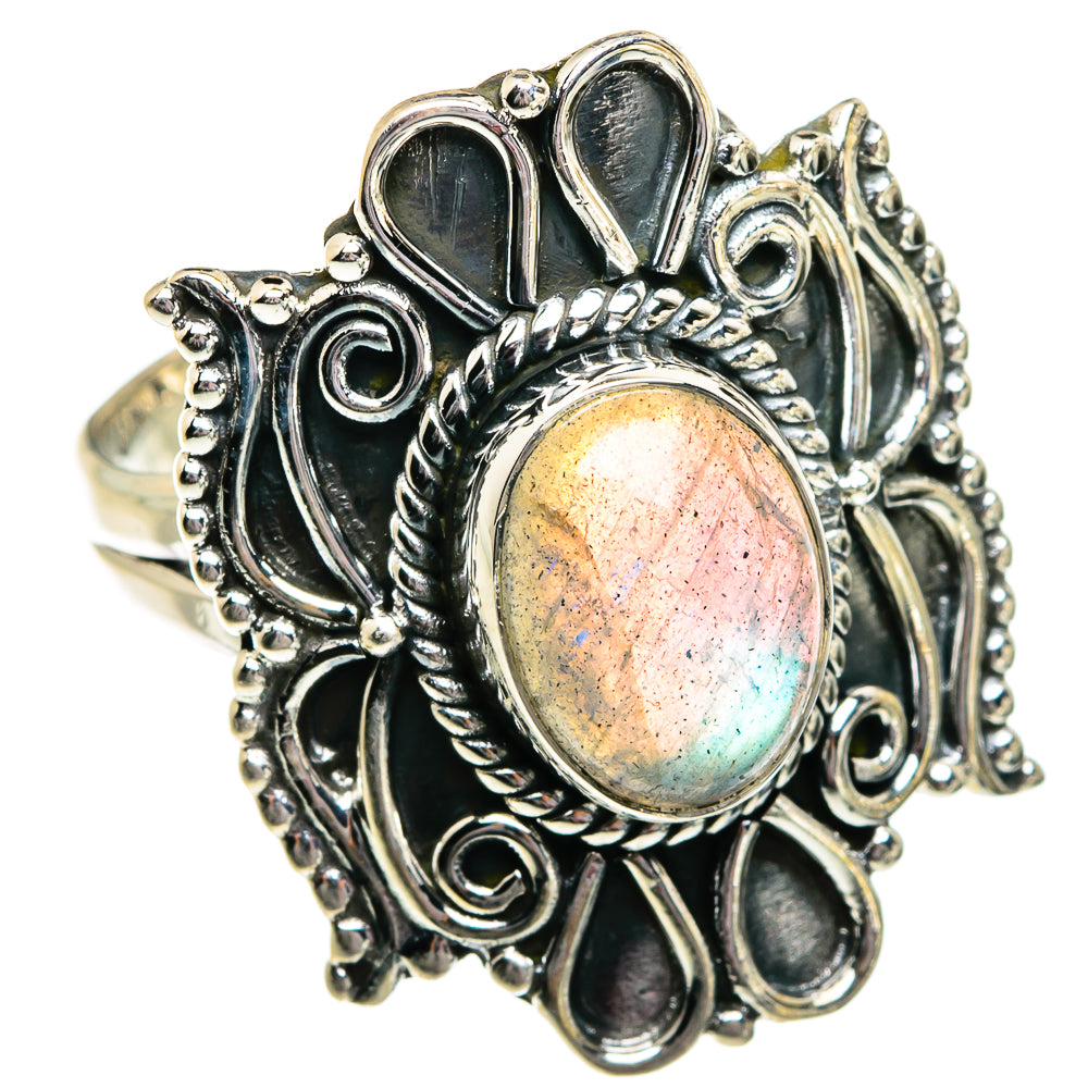 Labradorite Rings handcrafted by Ana Silver Co - RING81047