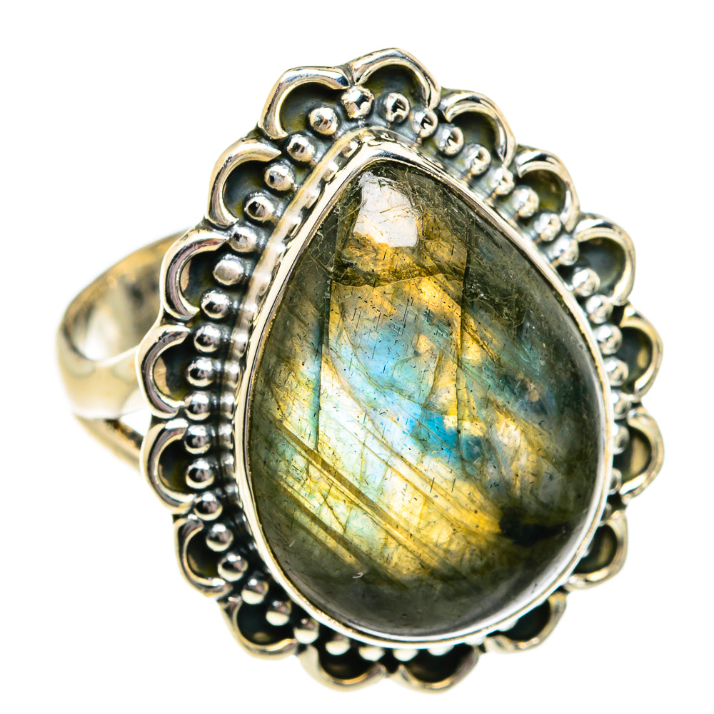 Labradorite Rings handcrafted by Ana Silver Co - RING81050