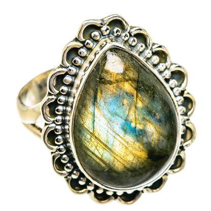 Labradorite Rings handcrafted by Ana Silver Co - RING81050