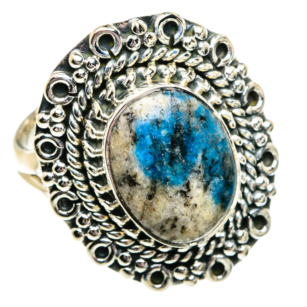 K2 Blue Azurite Rings handcrafted by Ana Silver Co - RING81056 - Photo 2