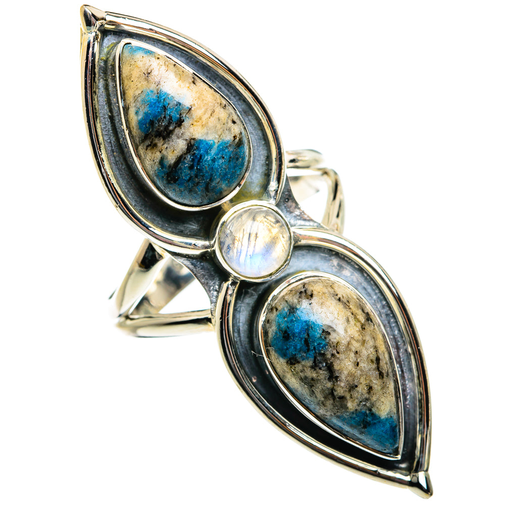 K2 Blue Azurite Rings handcrafted by Ana Silver Co - RING81082