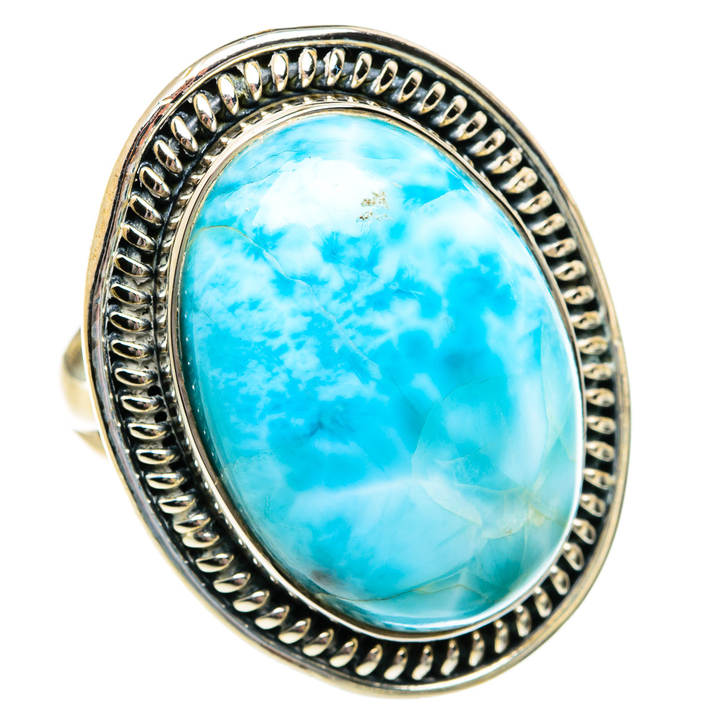 Larimar Rings handcrafted by Ana Silver Co - RING81113
