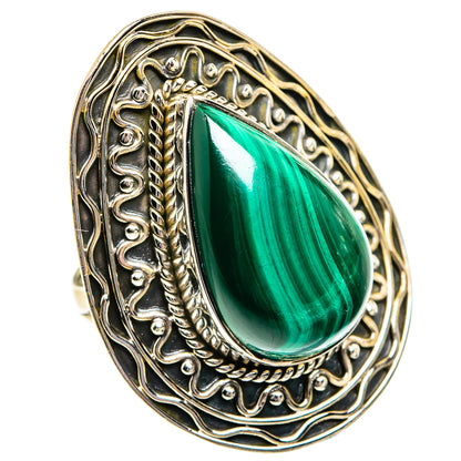 Malachite Rings handcrafted by Ana Silver Co - RING81117