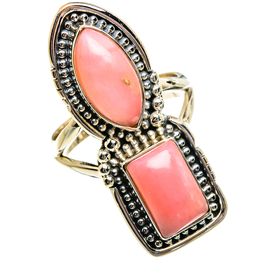 Pink Opal Rings handcrafted by Ana Silver Co - RING81124