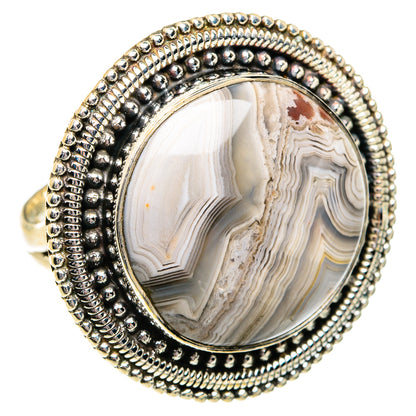 Laguna Lace Agate Rings handcrafted by Ana Silver Co - RING81131