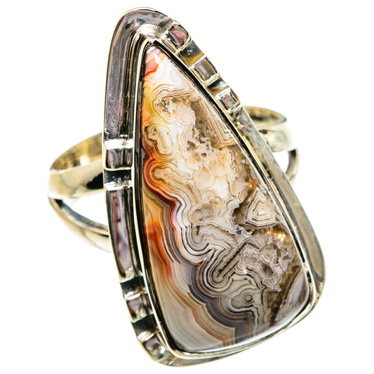 Laguna Lace Agate Rings handcrafted by Ana Silver Co - RING81148