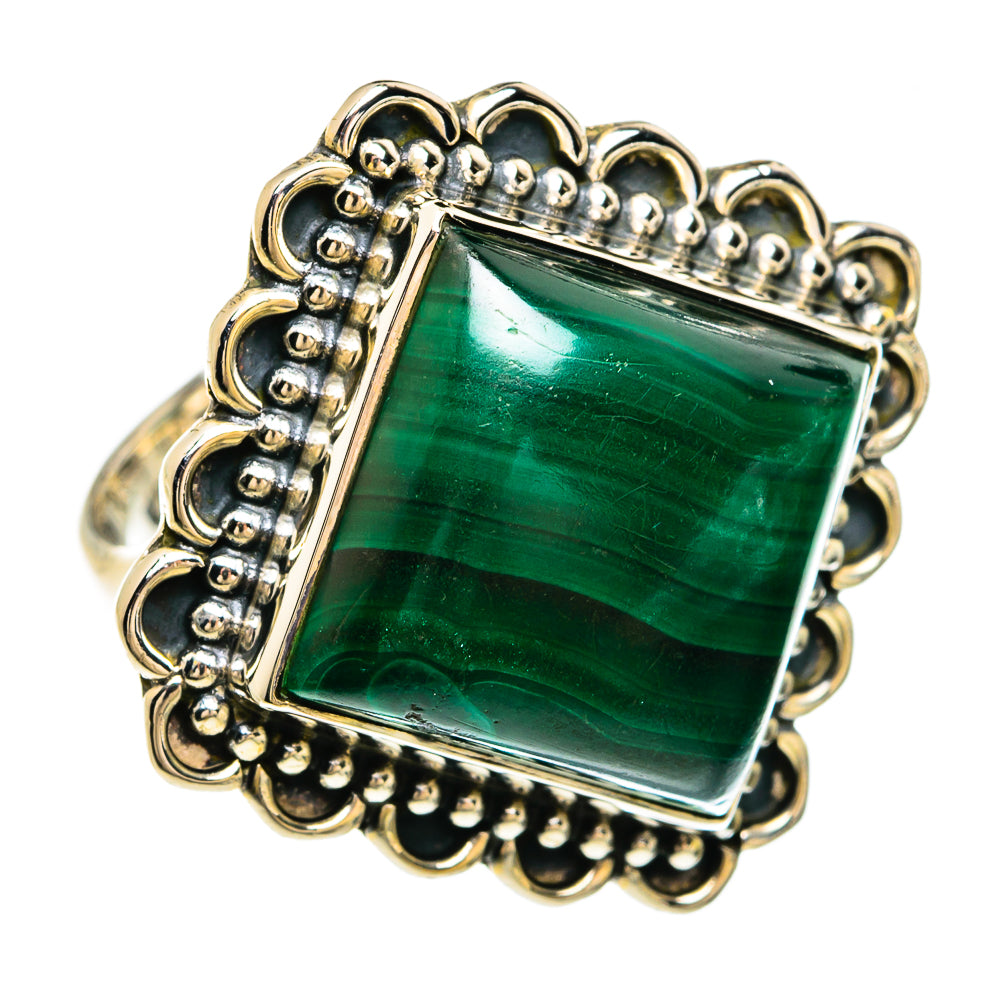 Malachite Rings handcrafted by Ana Silver Co - RING81180