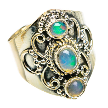 Ethiopian Opal Rings handcrafted by Ana Silver Co - RING81202
