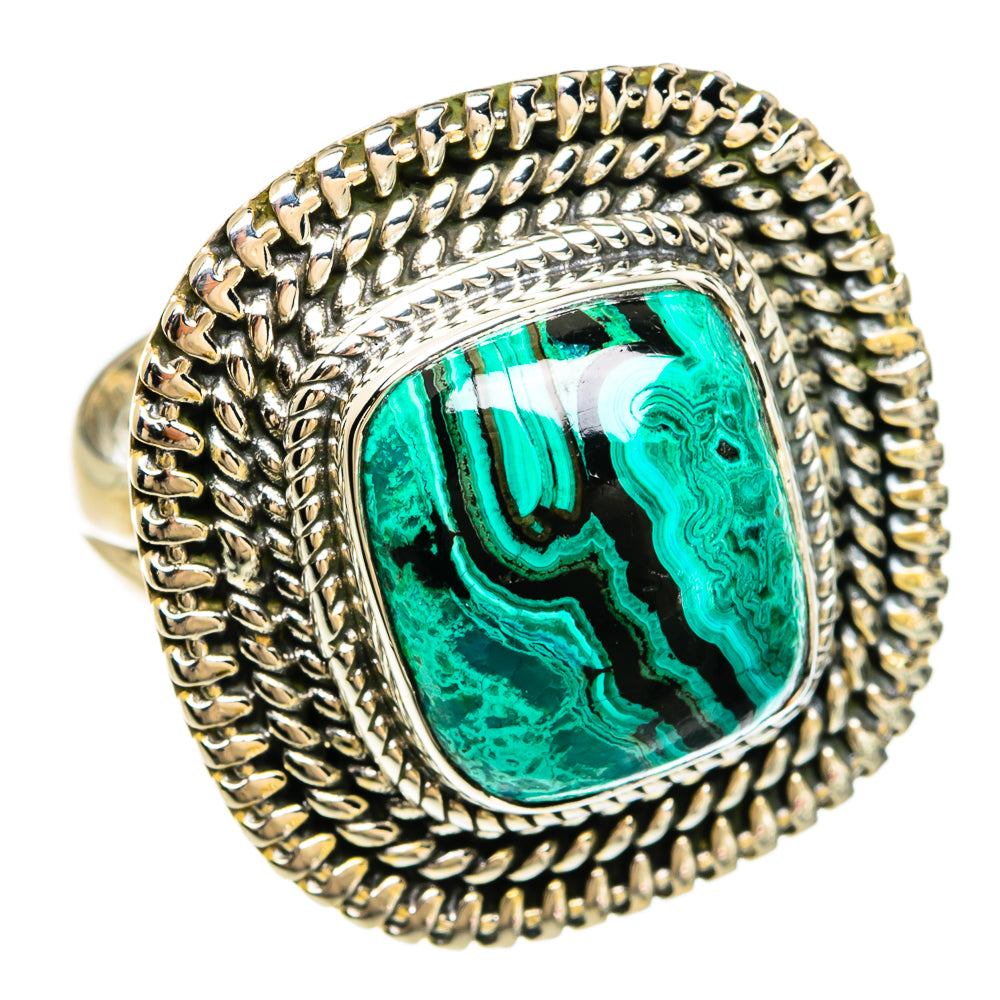 Malachite Rings handcrafted by Ana Silver Co - RING81217