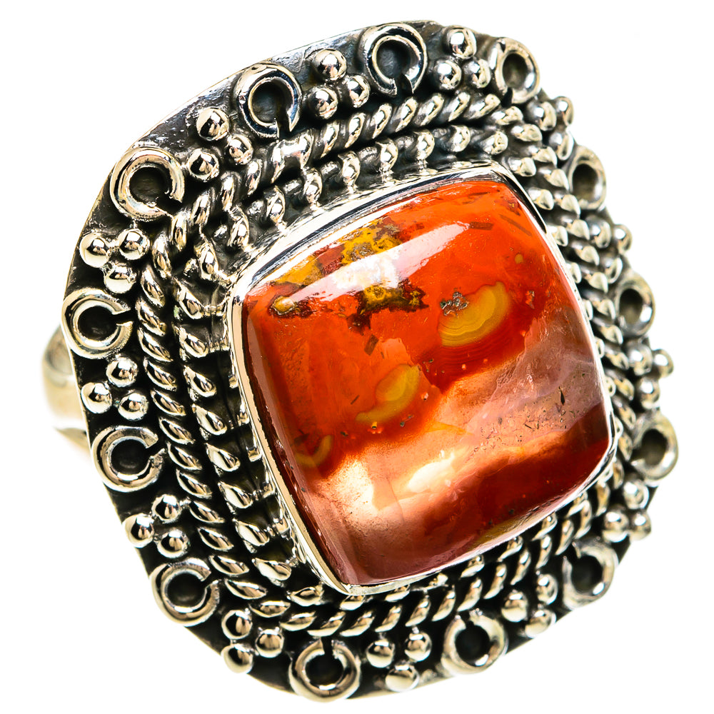 Moroccan Agate Rings handcrafted by Ana Silver Co - RING81220 - Photo 2