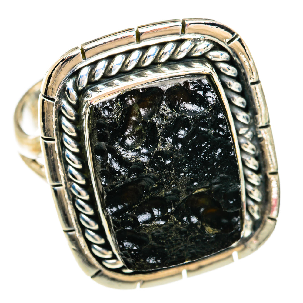 Tektite Rings handcrafted by Ana Silver Co - RING81228 - Photo 2