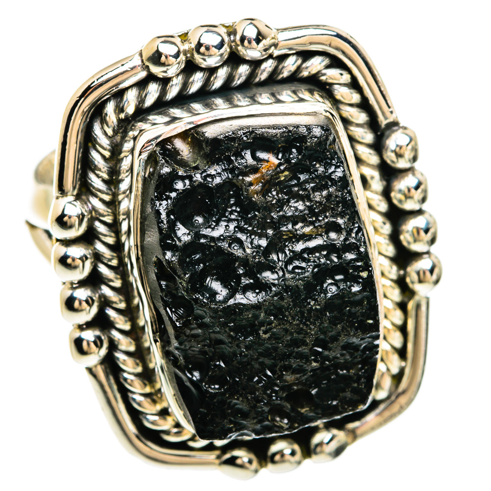 Tektite Rings handcrafted by Ana Silver Co - RING81259 - Photo 2