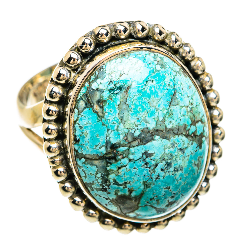 Tibetan Turquoise Rings handcrafted by Ana Silver Co - RING81273
