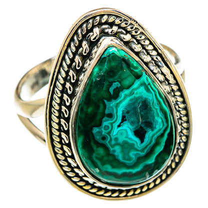 Malachite In Chrysocolla Rings handcrafted by Ana Silver Co - RING81280
