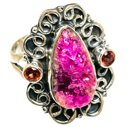 Pink Agate Druzy Rings handcrafted by Ana Silver Co - RING81285