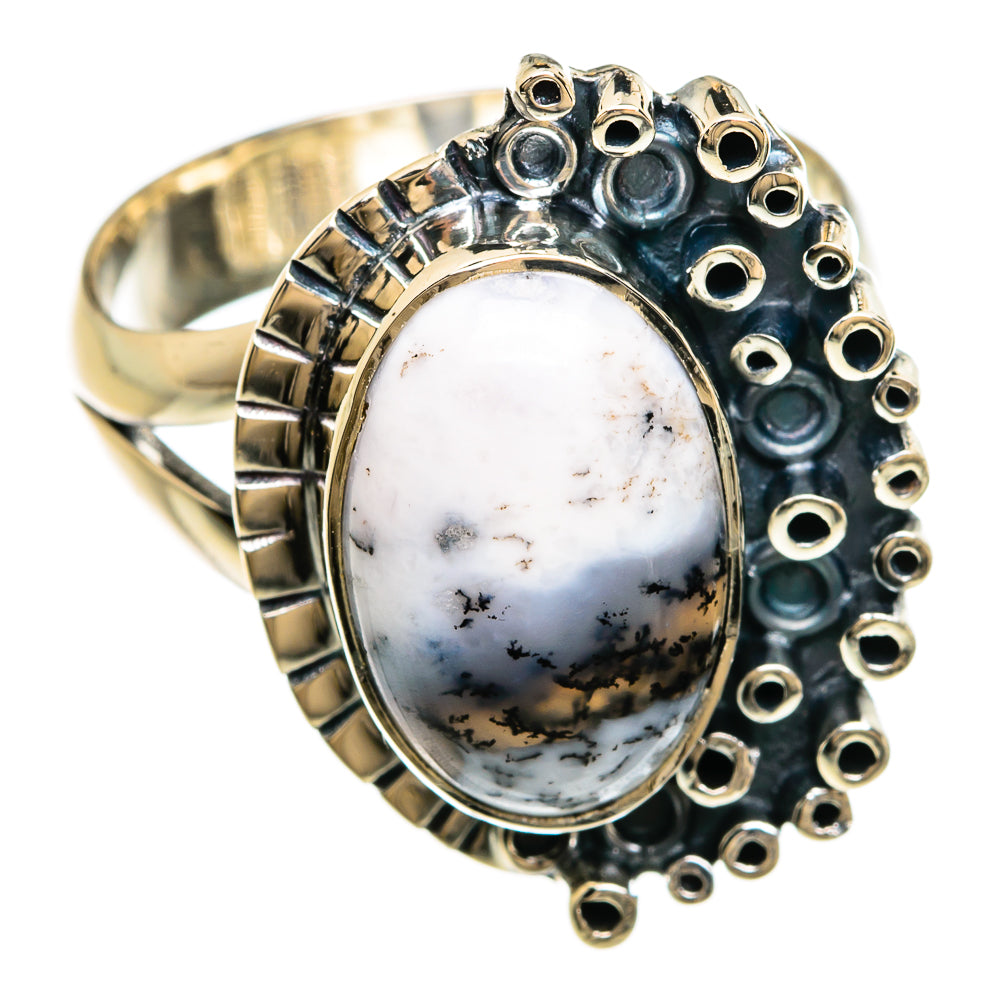 Dendritic Opal Rings handcrafted by Ana Silver Co - RING81292
