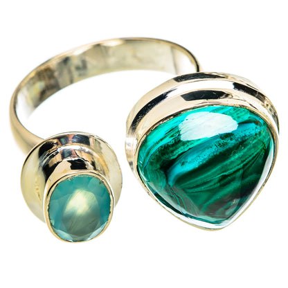 Malachite In Chrysocolla Rings handcrafted by Ana Silver Co - RING81308