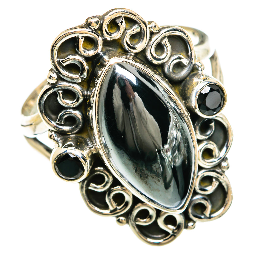 Hematite Rings handcrafted by Ana Silver Co - RING81331