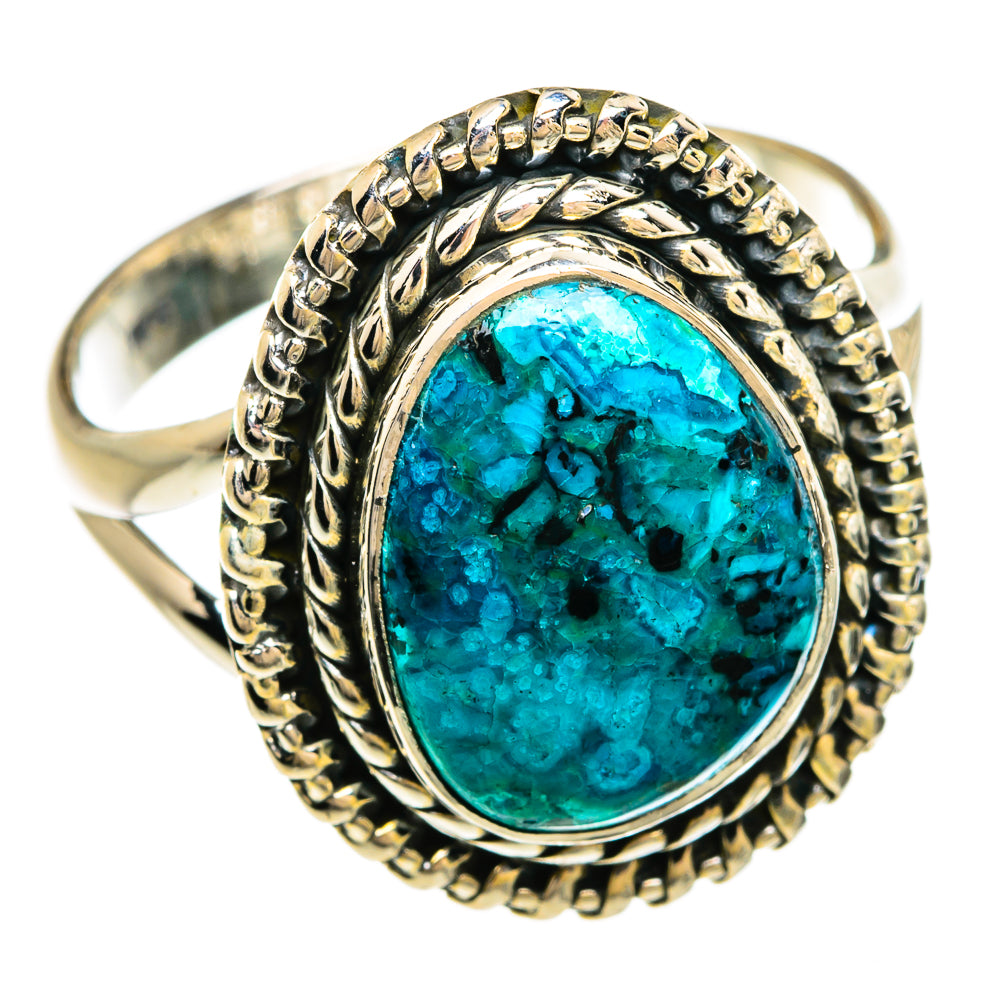 Chrysocolla Rings handcrafted by Ana Silver Co - RING81337
