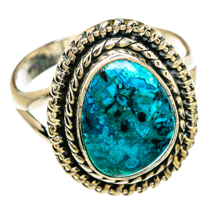Chrysocolla Rings handcrafted by Ana Silver Co - RING81337
