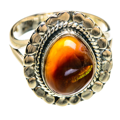 Mexican Fire Agate Rings handcrafted by Ana Silver Co - RING81348