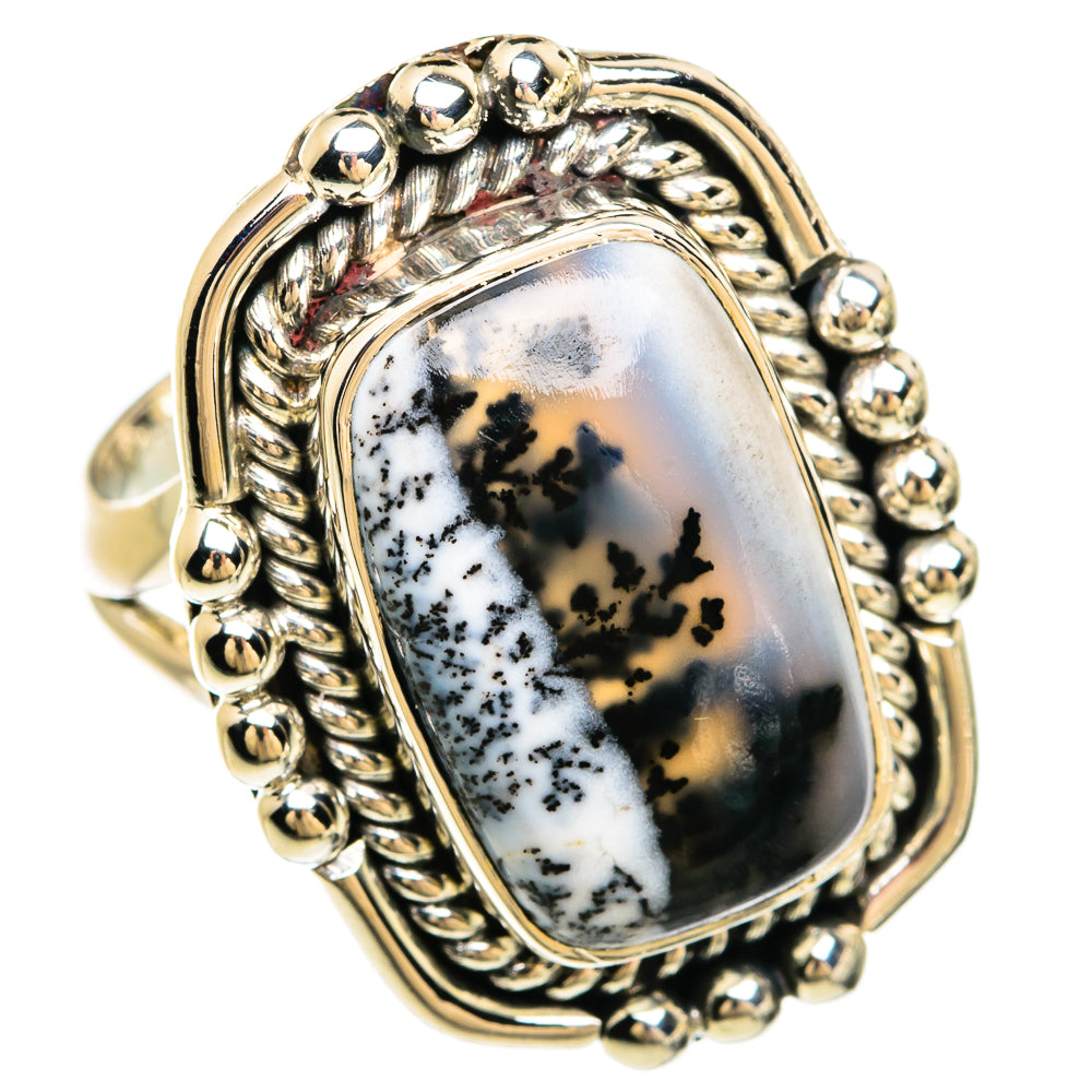 Dendritic Opal Rings handcrafted by Ana Silver Co - RING81363