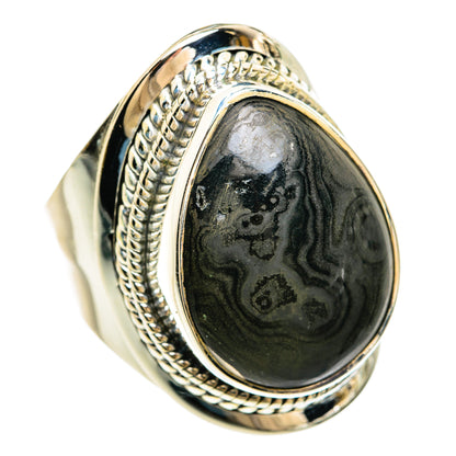 Psilomelane Rings handcrafted by Ana Silver Co - RING81393