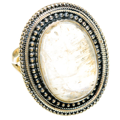 Rainbow Moonstone Rings handcrafted by Ana Silver Co - RING81397