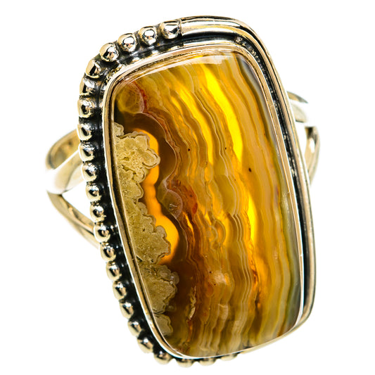 Laguna Lace Agate Rings handcrafted by Ana Silver Co - RING81449