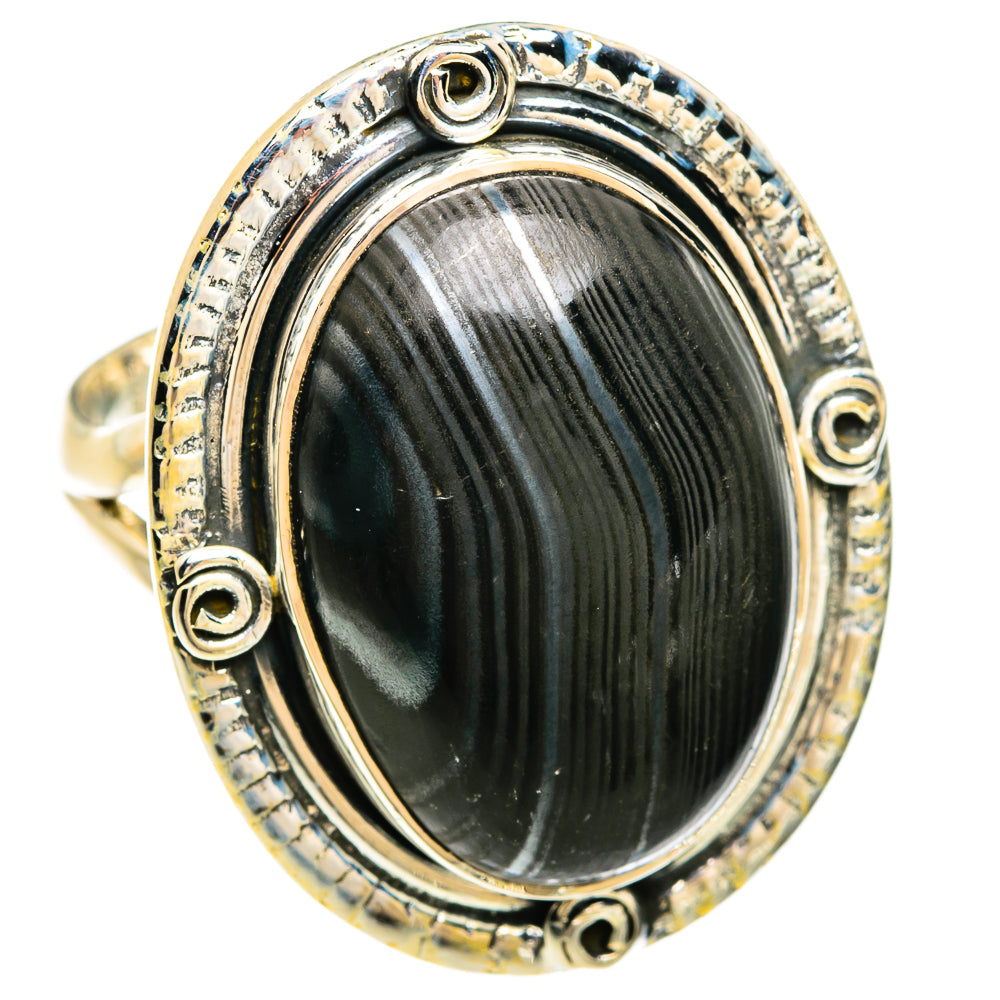 Psilomelane Rings handcrafted by Ana Silver Co - RING81462 - Photo 2