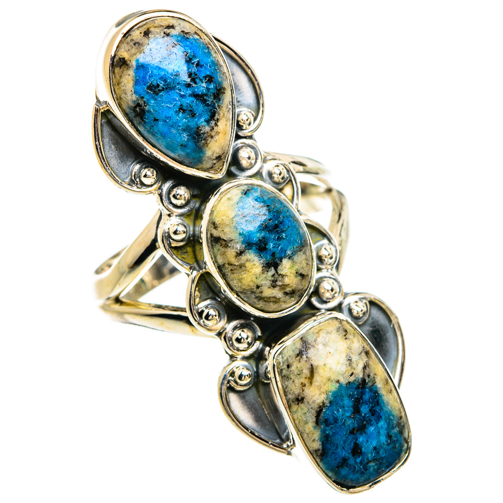 K2 Blue Azurite Rings handcrafted by Ana Silver Co - RING81467