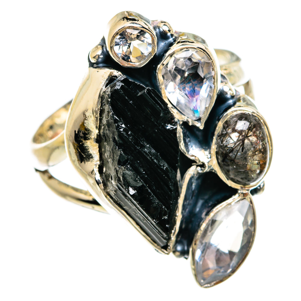 Black Tourmaline Rings handcrafted by Ana Silver Co - RING81491