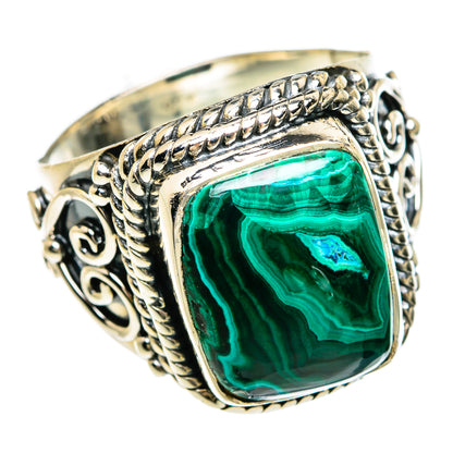 Malachite In Chrysocolla Rings handcrafted by Ana Silver Co - RING81514