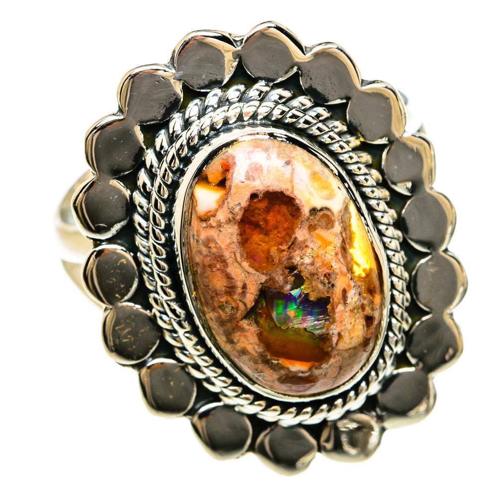 Mexican Fire Opal Rings handcrafted by Ana Silver Co - RING81533